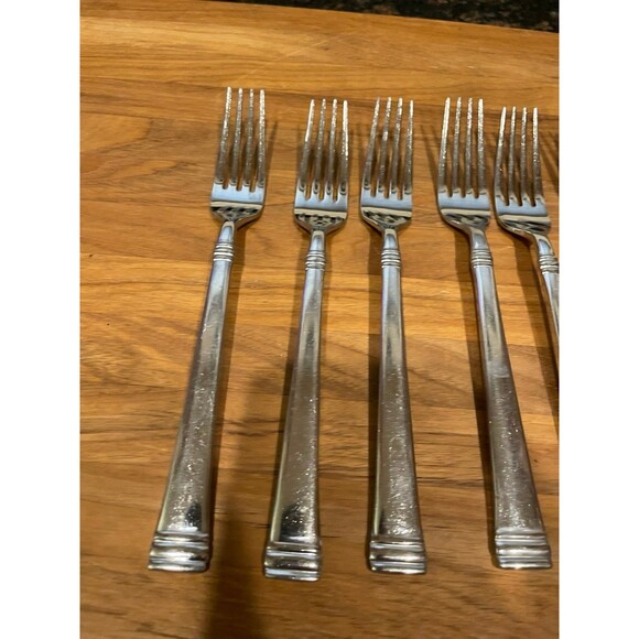7 Cambridge Codie pattern Stainless steel Flatware dinner forks - Picture 5 of 5